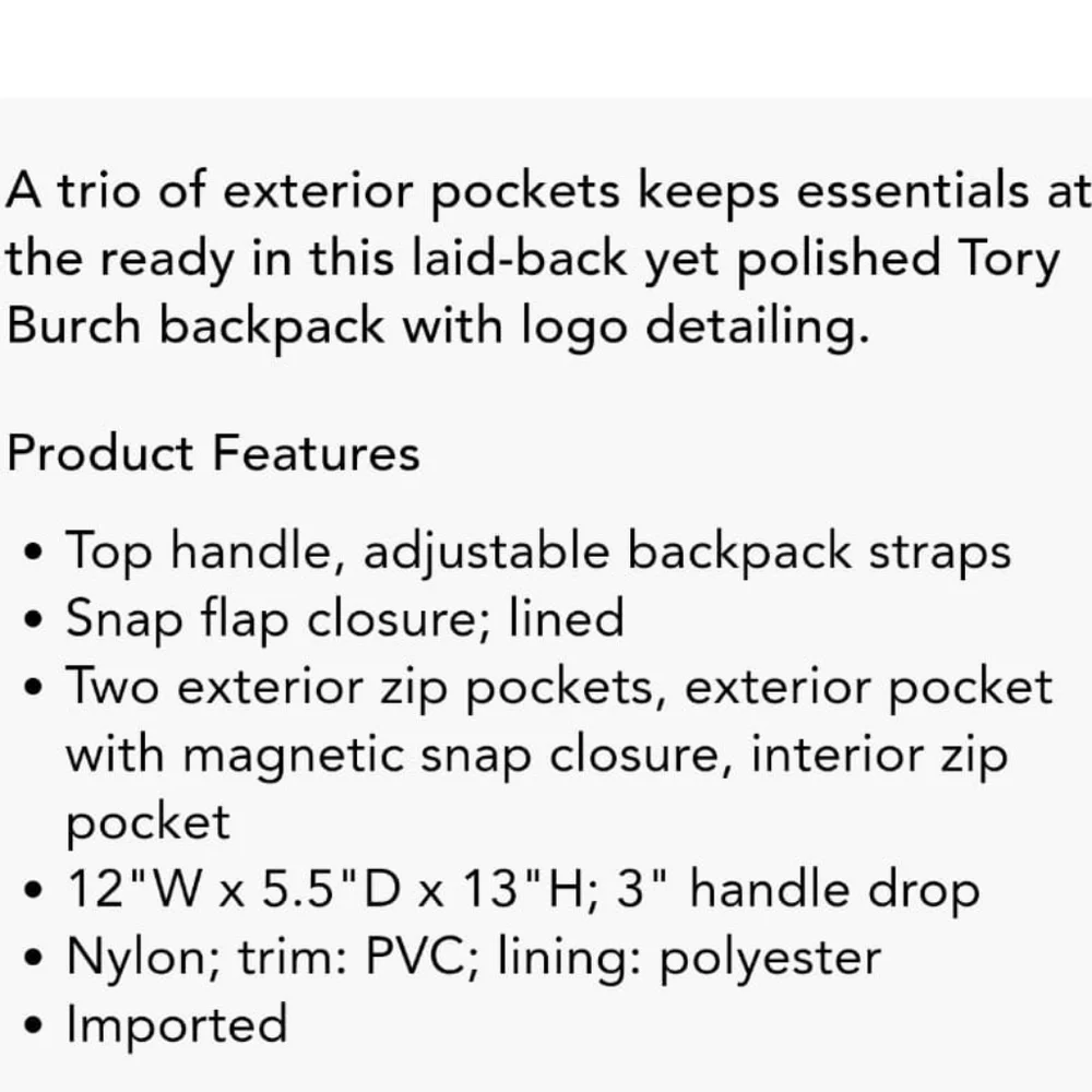 Tory Burch Scout Nylon Backpack